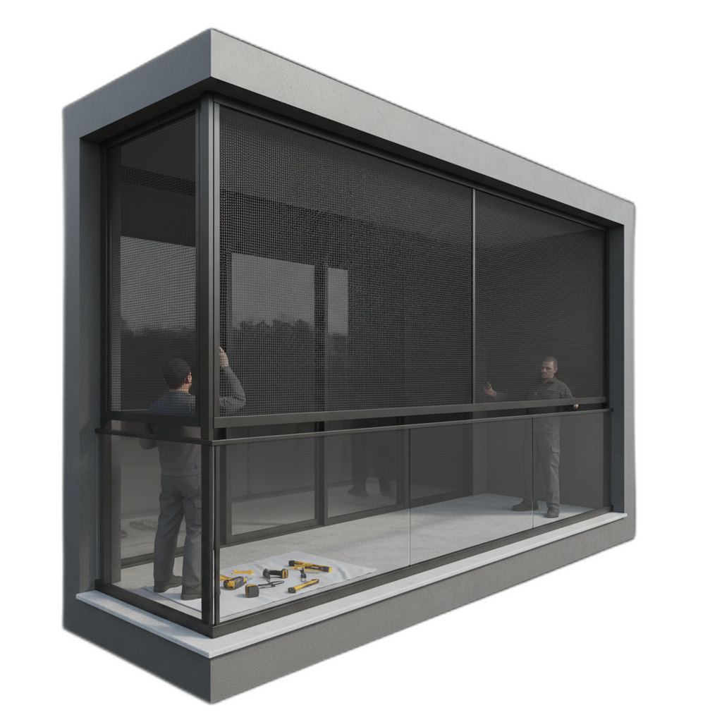 Balcony Fly Mesh Installation